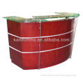Latest design china factory direct price green meterial OEM product veneer paint glass waiting area reception table